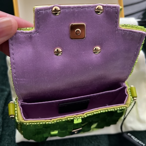 Fendi baguette nano charm - acid green sequins - Picture 6 of 9